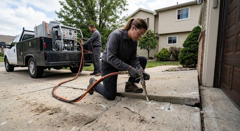 Driveway Slab Lifting in Des Moines, IA