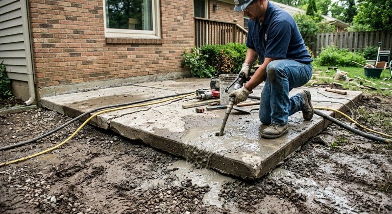 Patio Raising in Des Moines, IA