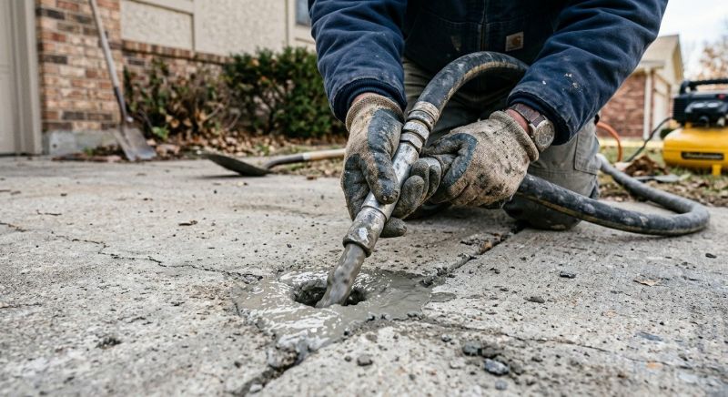 Sunken Driveway Lifting in Des Moines, IA