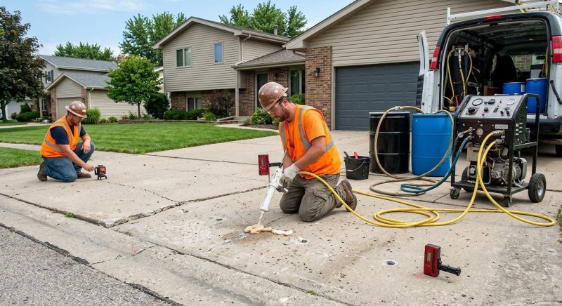 Driveway Slab Lifting in West Des Moines, IA